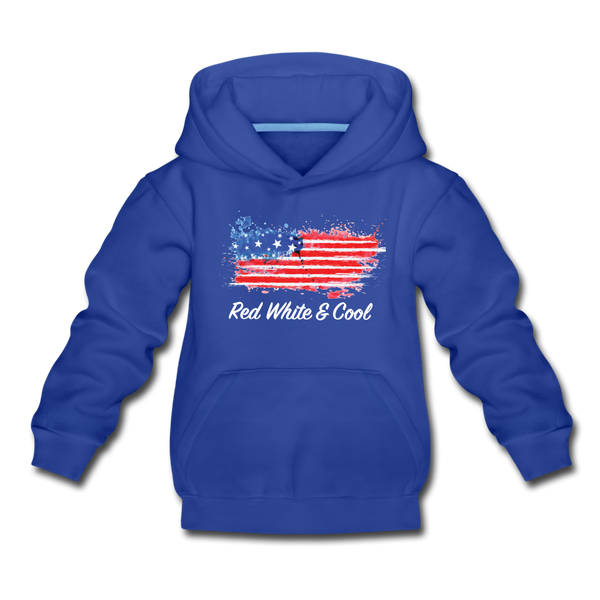 Kids‘ Premium Hoodie-"Red White & Cool" - royal blue