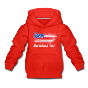 Kids‘ Premium Hoodie-"Red White & Cool" - red
