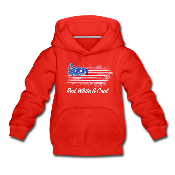 Kids‘ Premium Hoodie-"Red White & Cool" - red