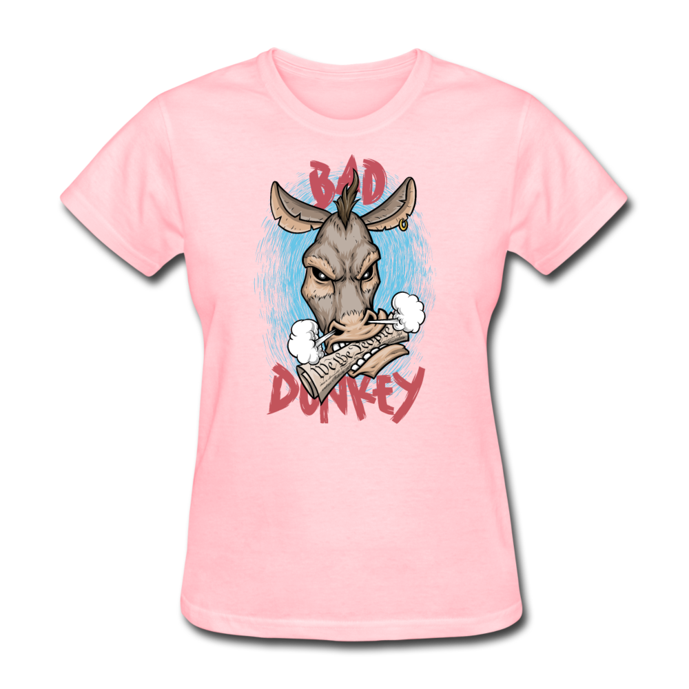 Women's T-Shirt- "Bad Donkey" - pink