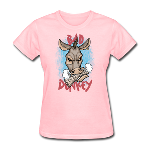 Women's T-Shirt- "Bad Donkey" - pink