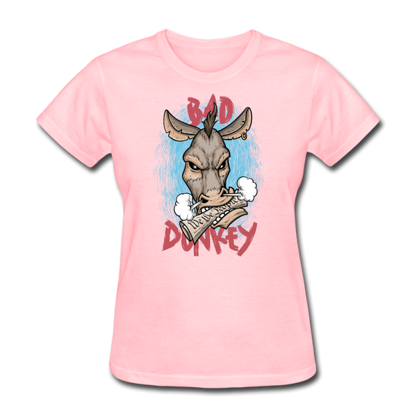 Women's T-Shirt- "Bad Donkey" - pink