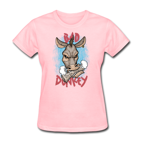 Women's T-Shirt- "Bad Donkey" - pink