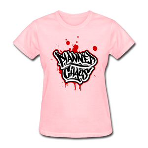 Women's T-Shirt- "Planned Chaos" Graffiti Style - pink