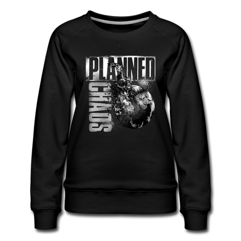 Women’s Sweatshirt- "Planned Chaos" Burning Earth - black