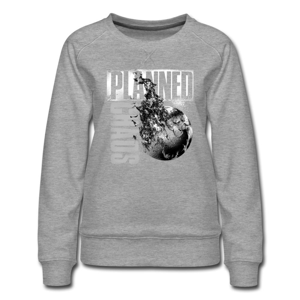 Women’s Sweatshirt- "Planned Chaos" Burning Earth - heather gray
