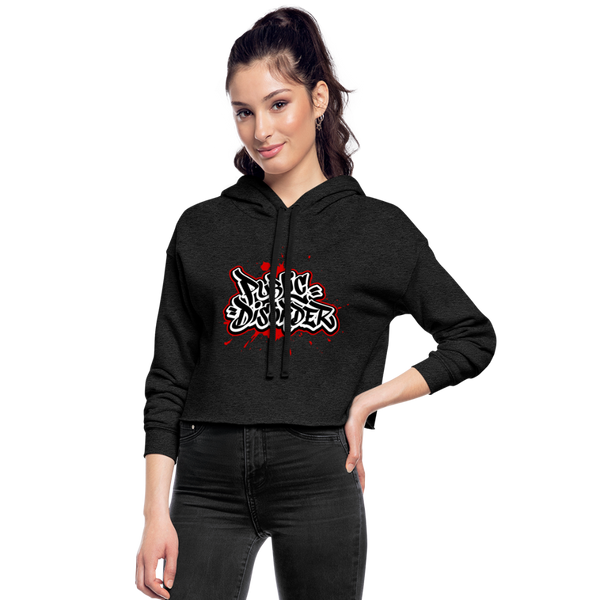 Women's Cropped Hoodie - deep heather