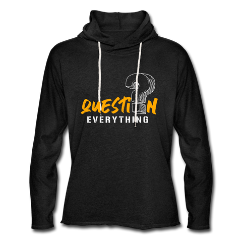 Unisex Lightweight Terry Hoodie - charcoal gray