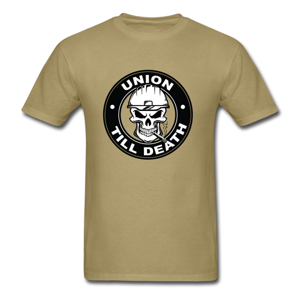 Men's T-Shirt- "Union till Death" - khaki