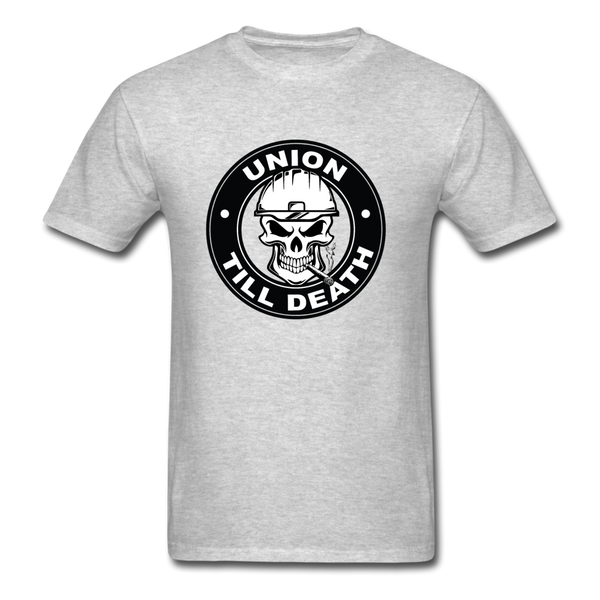 Men's T-Shirt- "Union till Death" - heather gray
