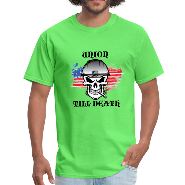 Men's T-Shirt-"Union till Death"  with flag - kiwi