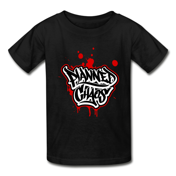 Kids T-Shirt- "Planned Chaos" Graffiti - black