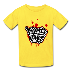 Kids T-Shirt- "Planned Chaos" Graffiti - yellow