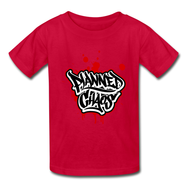 Kids T-Shirt- "Planned Chaos" Graffiti - red