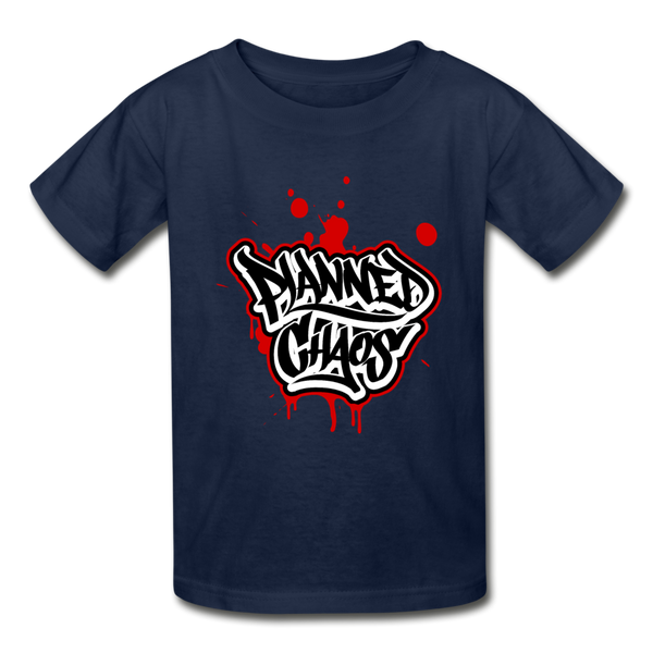 Kids T-Shirt- "Planned Chaos" Graffiti - navy