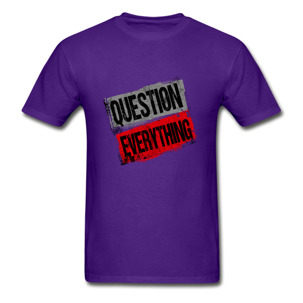 Question Everything T Shirt - purple