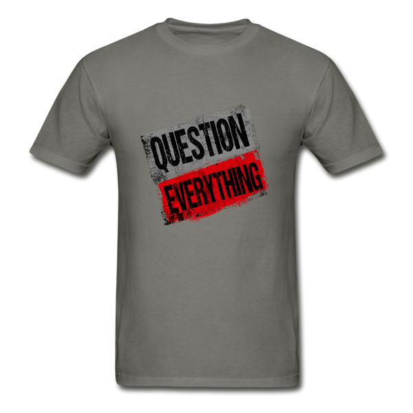 Question Everything T Shirt - charcoal
