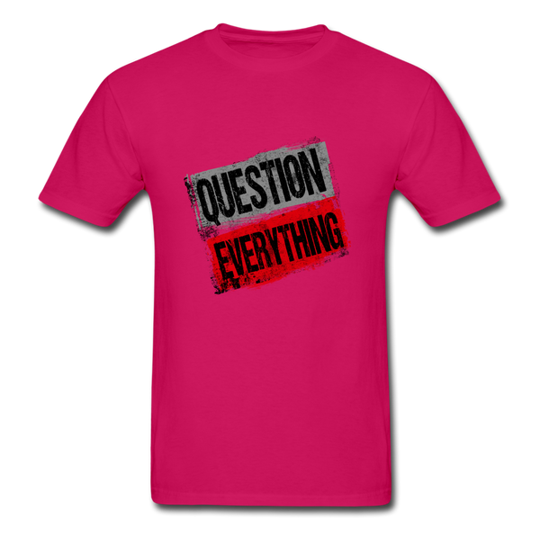 Question Everything T Shirt - fuchsia
