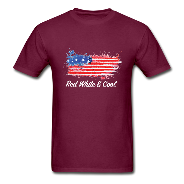 Red White & Cool-tagless T-Shirt - burgundy