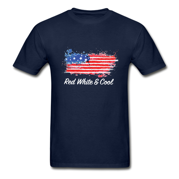 Red White & Cool-tagless T-Shirt - navy