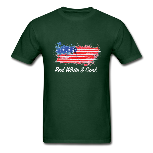 Red White & Cool-tagless T-Shirt - forest green