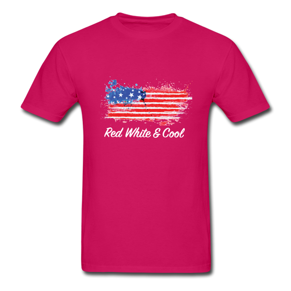 Red White & Cool-tagless T-Shirt - fuchsia