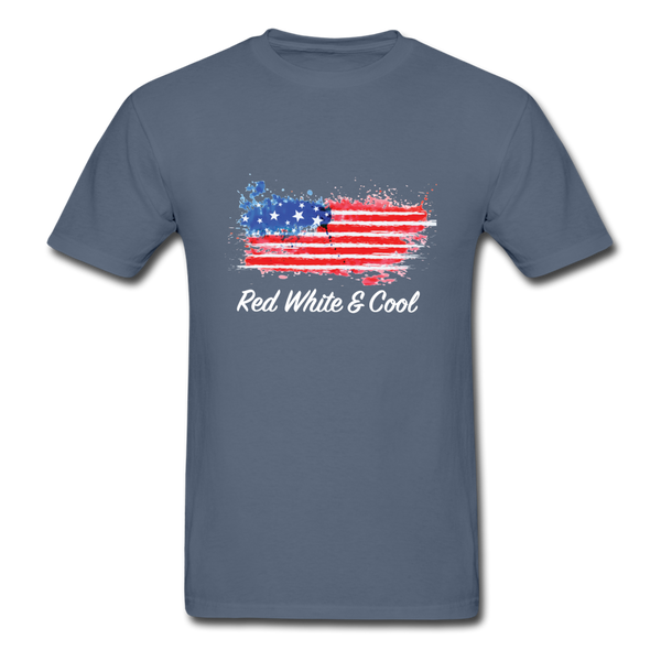 Red White & Cool-tagless T-Shirt - denim