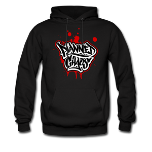 Men's Pullover Hoodie- "Planned Chaos" Graffiti - black
