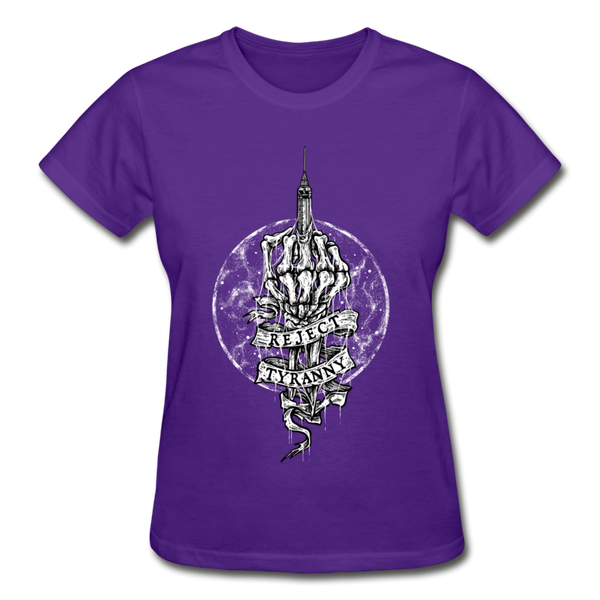 "Reject Tyranny" Ladies T-Shirt - purple