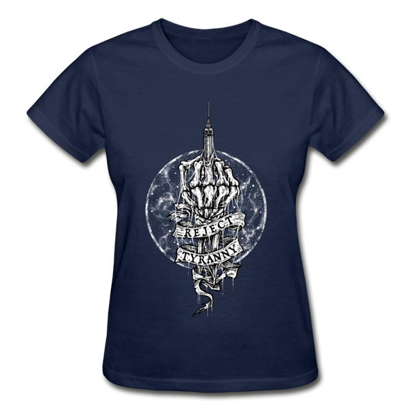 "Reject Tyranny" Ladies T-Shirt - navy