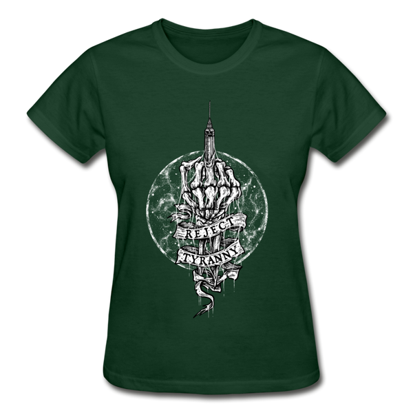 "Reject Tyranny" Ladies T-Shirt - forest green