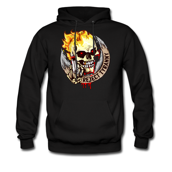 "Reject Tyranny" Men's Pullover Hoodie - black