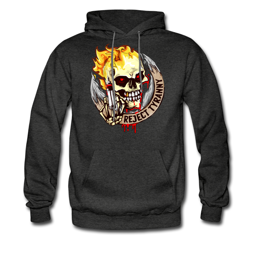 "Reject Tyranny" Men's Pullover Hoodie - charcoal gray