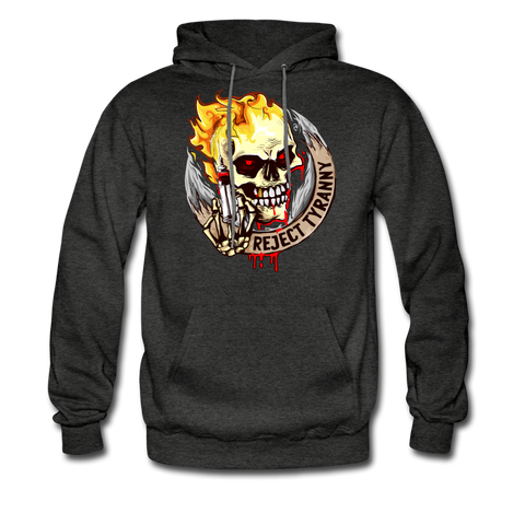 "Reject Tyranny" Men's Pullover Hoodie - charcoal gray